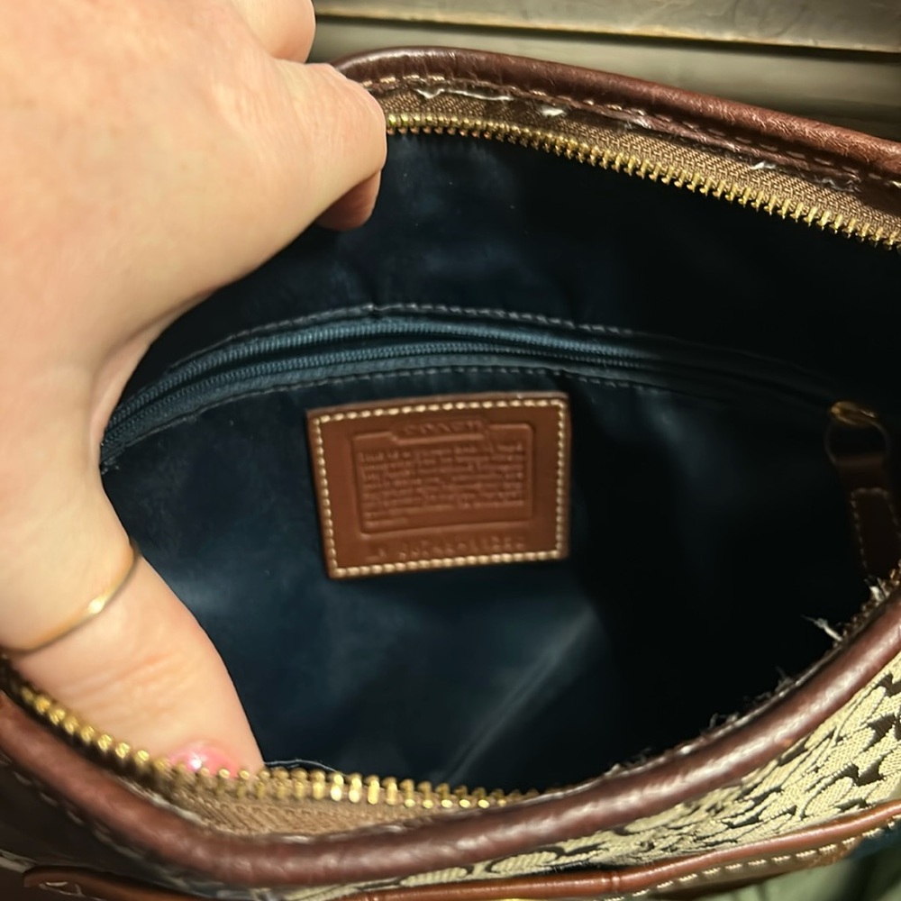 Coach Brown and Green Shoulder Bag - Picture 8 of 10